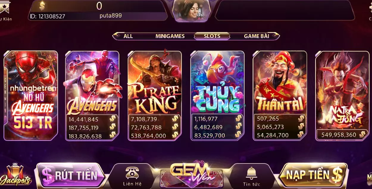Slots game kịch tính từng phút giây link tải gem win